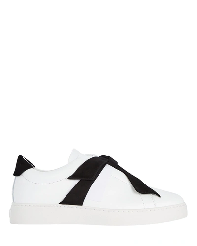 Shop Alexandre Birman Clarita Low-top Bow Sneakers In White