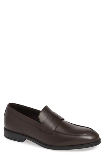 Shop Allen Edmonds Salerno Penny Loafer In Dark Brown Leather