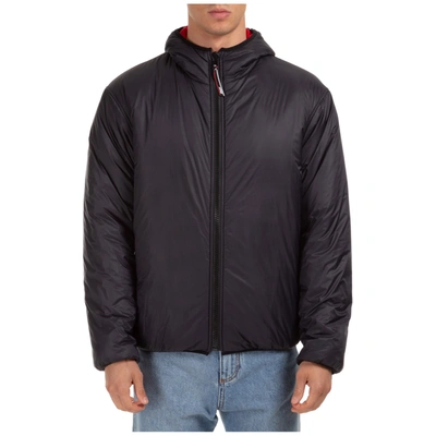 Shop Msgm Men's Outerwear Jacket Blouson Hood Reversible In Black