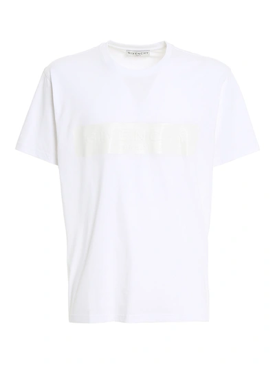 Shop Givenchy Branded Cotton T-shirt In White