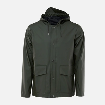 Shop Ledbury Men's Rains Green Short Hooded Coat