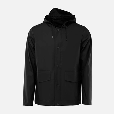 Shop Ledbury Men's Rains Black Short Hooded Coat