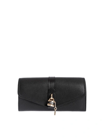 Shop Chloé Aby Continental Wallet In Black