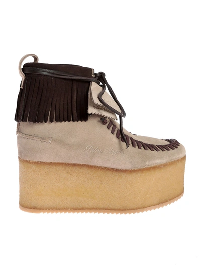 Shop Palm Angels Wallabee Clarks Ankle Boots In Beige