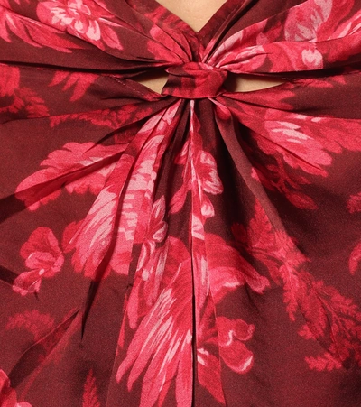 Shop Zimmermann Ladybeetle Floral Midi Dress In Red
