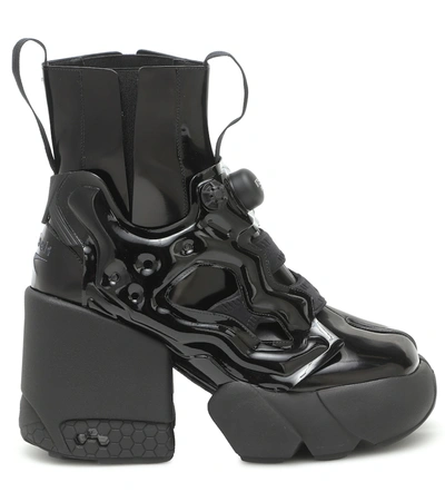 Shop Maison Margiela X Reebok Instapump Fury Ankle Boots In Black
