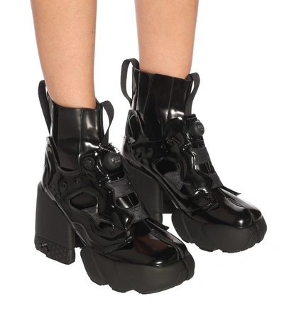Shop Maison Margiela X Reebok Instapump Fury Ankle Boots In Black