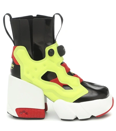 Shop Maison Margiela X Reebok Instapump Fury Ankle Boots In Multicoloured