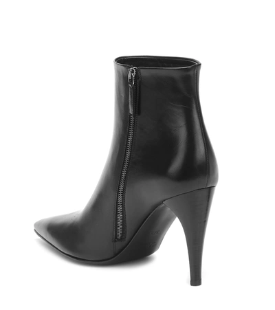 Shop Jil Sander Leather Ankle Boots In Black