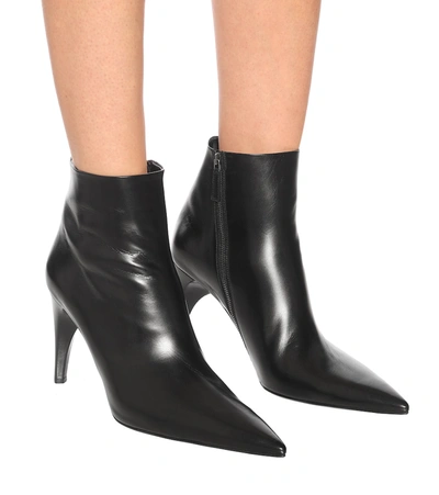 Shop Jil Sander Leather Ankle Boots In Black