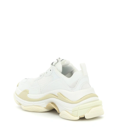 Shop Balenciaga Triple S Sneakers In White