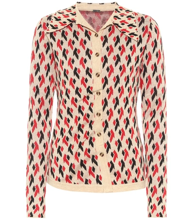 Shop Dodo Bar Or Intarsia Cardigan In Multicoloured