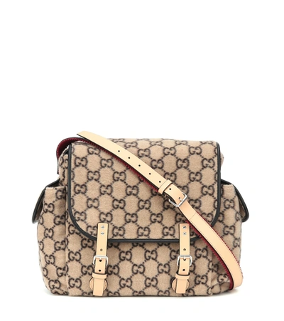 Shop Gucci Gg Felt Changing Bag In Beige