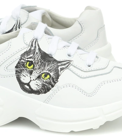 Gucci Kids' Children's Rhyton Sneaker With Mystic Cat In White