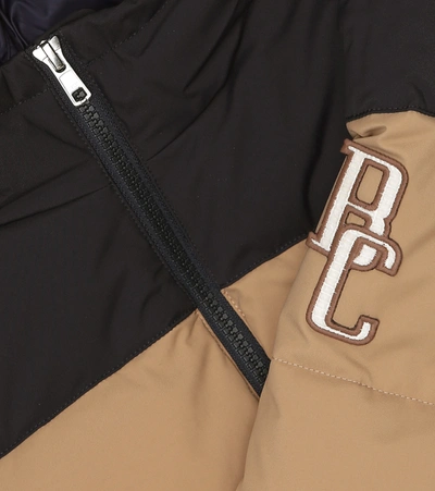 Shop Brunello Cucinelli Colorblocked Down Jacket In Brown