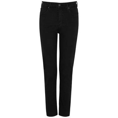 Shop Citizens Of Humanity Harlow Black Slim-leg Jeans