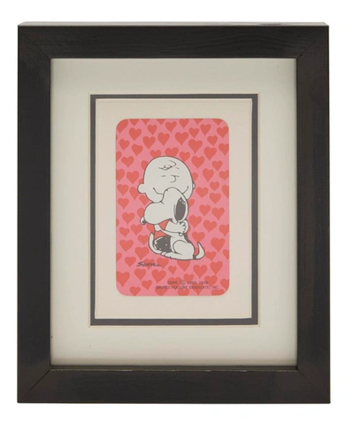 Shop Vintage Playing Cards Charlie Brown And Snoopy Vintage Framed Playing Card In Red