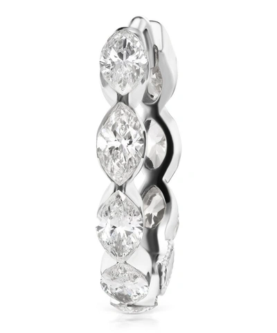 MARIA TASH MARIA TASH 18CT 9.5MM INVISIBLE SET DIAMOND MARQUISE ETERNITY HOOP EARRING 000708421