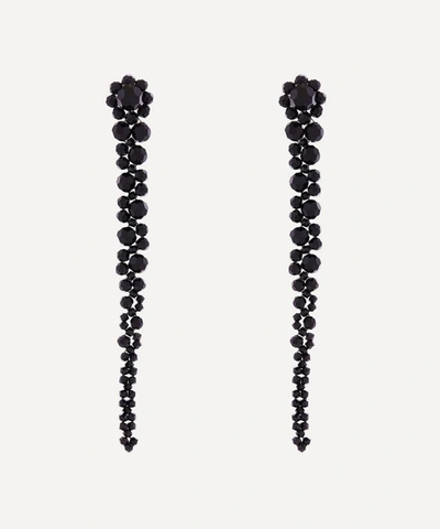 Simone Rocha Pendant Drop Earrings In Jet
