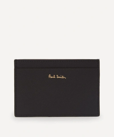 Shop Paul Smith Mini Kings Cross Print Leather Card Holder In Black
