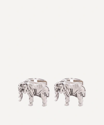 Shop Paul Smith Elephant Cufflinks In Silver