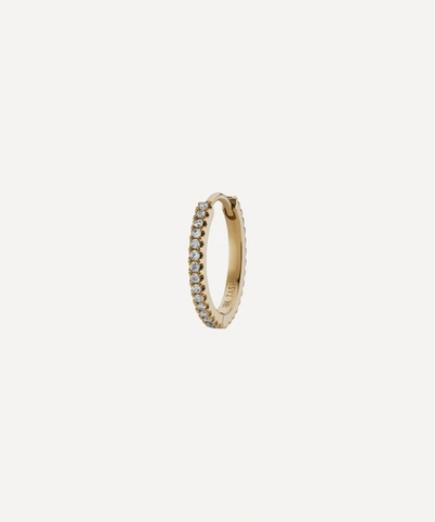 Shop Maria Tash 18ct 11mm Diamond Eternity Hoop Earring In Gold
