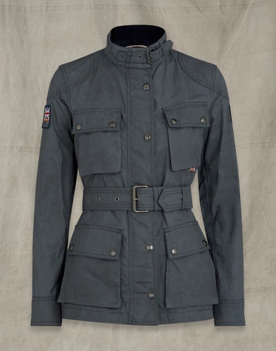 Shop Belstaff Britannia Trialmaster Jacket In Grey