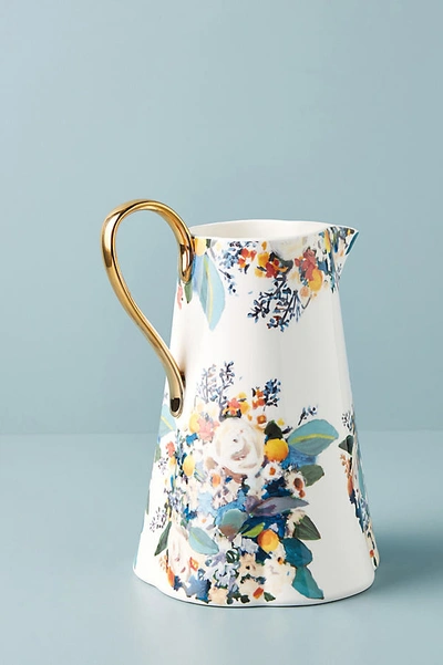 Shop Anthropologie Botanica Pitcher By  In Gold Size Pitcher
