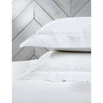 The White Company Adeline Cotton Percale Standard Oxford Pillowcase In White