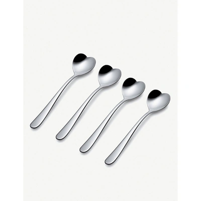 Shop Alessi Big Love Mirrored Stainless Steel Four-piece Sugar Spoon Set