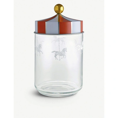 Shop Alessi Circus Glass Jar 19cm In Nocolor