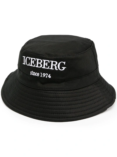 ICEBERG LOGO-EMBROIDERED BUCKLE HAT 