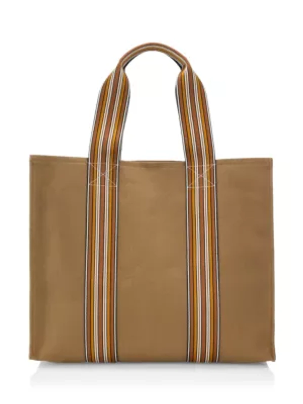 The Suitcase Cotton Canvas Tote Bag In Tan, image 6 of 6