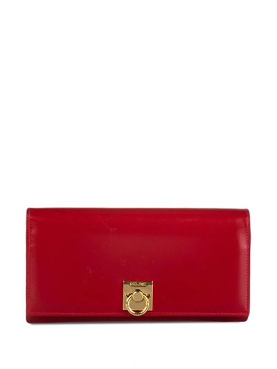 Pre-owned Celine  Continental Wallet In Red