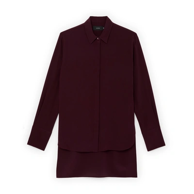 Shop Joseph Bold Crepe De Chine Blouse In Ganache