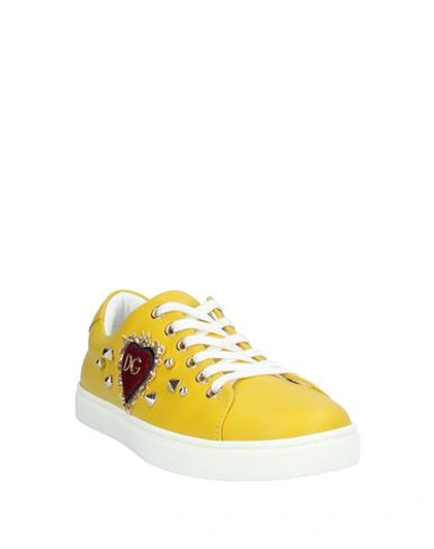 Shop Dolce & Gabbana Sneakers In Yellow