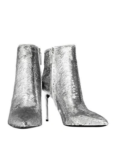 Shop Alice And Olivia Ankle Boots In Silver