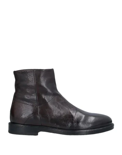 Shop Alexander Hotto Ankle Boots In Dark Brown