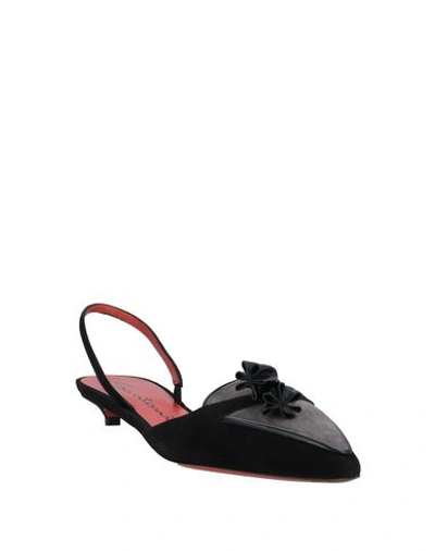 Shop Santoni Ballet Flats In Black