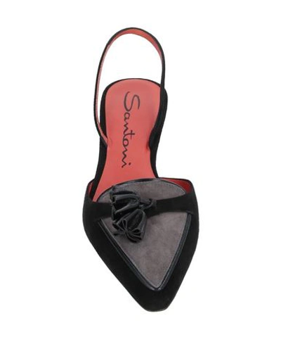 Shop Santoni Ballet Flats In Black