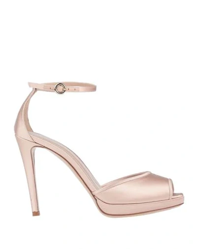 Shop Armani Collezioni Sandals In Pale Pink