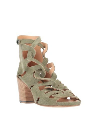 Shop Alberto Fasciani Sandals In Military Green