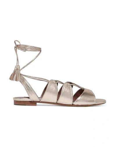 Shop Tabitha Simmons Sandals In Platinum