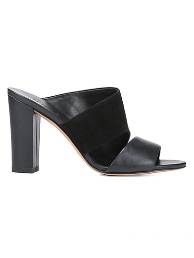 Shop Vince Hiro Leather &amp; Suede Sandals In Black