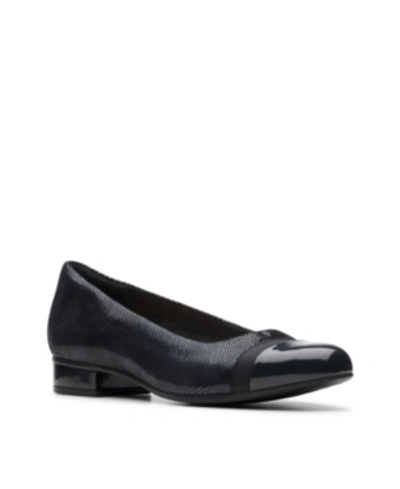Shop Clarks Collection Women's Juliette Monte Flats Women's Shoes In Black Suede Print