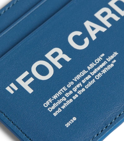 Shop Off-white Leather Quote Card Holder