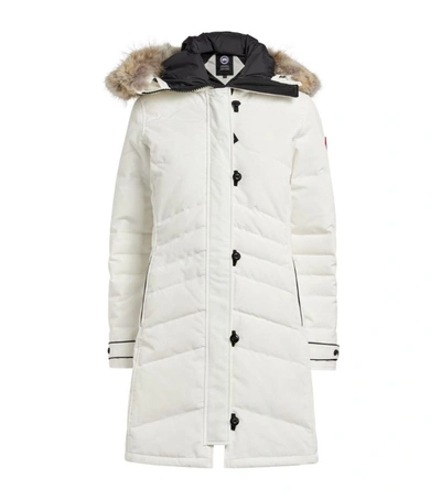 Shop Canada Goose Fur-trim Expedition Parka In White