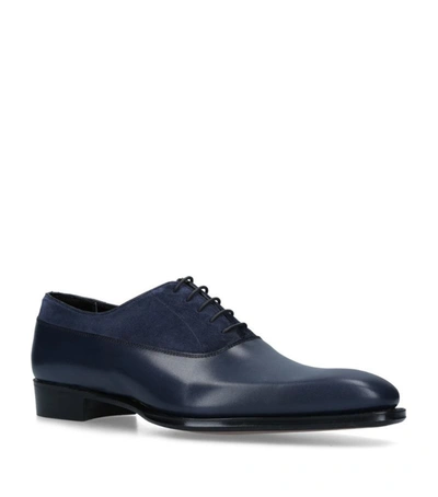 Shop George Cleverley Suede-leather David Oxford Shoes