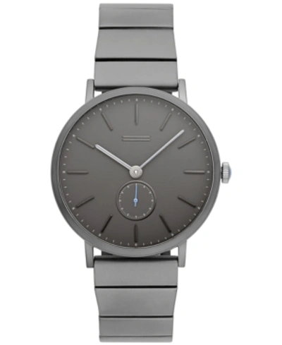 Shop Uri Minkoff Men's Norrebro Gray Stainless Steel Bracelet Watch 40mm In Grey