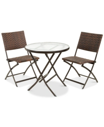 Shop Noble House Fenty 3-pc. Table Set In Brown